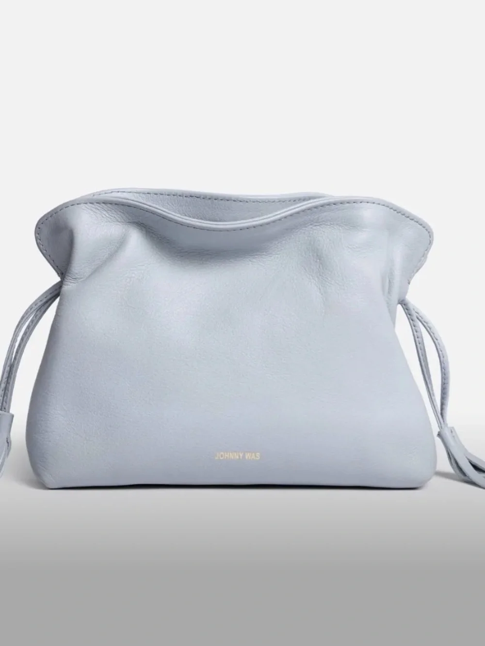 ⸻  Johnny Was Cinch Pouch Italian Leather Crossbody Bag Blue NWT Made in Italy